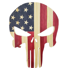 Load image into Gallery viewer, Wooden American Punisher Head
