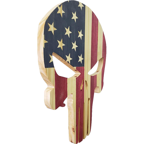 Wooden American Punisher Head