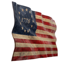 Load image into Gallery viewer, Large Betsy Ross Wavy Wooden American Flag
