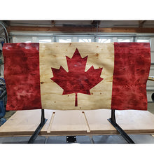 Load image into Gallery viewer, Canadian Wavy Wooden Flag
