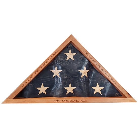 Memorial Wooden American Flag