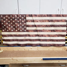Load image into Gallery viewer, Large Wavy Wooden American Flag
